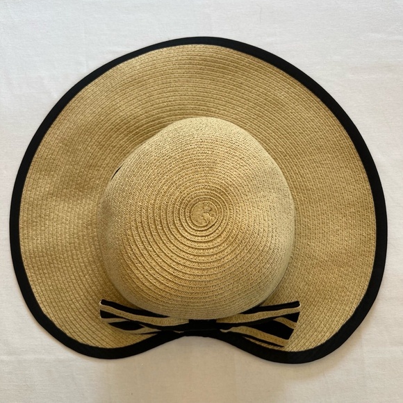 FILIPPO‎ CATARZI Made in Italy Wide Brim Decorative Bow Natural Straw Sun Hat - Picture 4 of 9